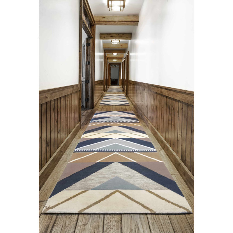 Mesa Hand Woven Wool Area Rug, Runner 3' x 15'