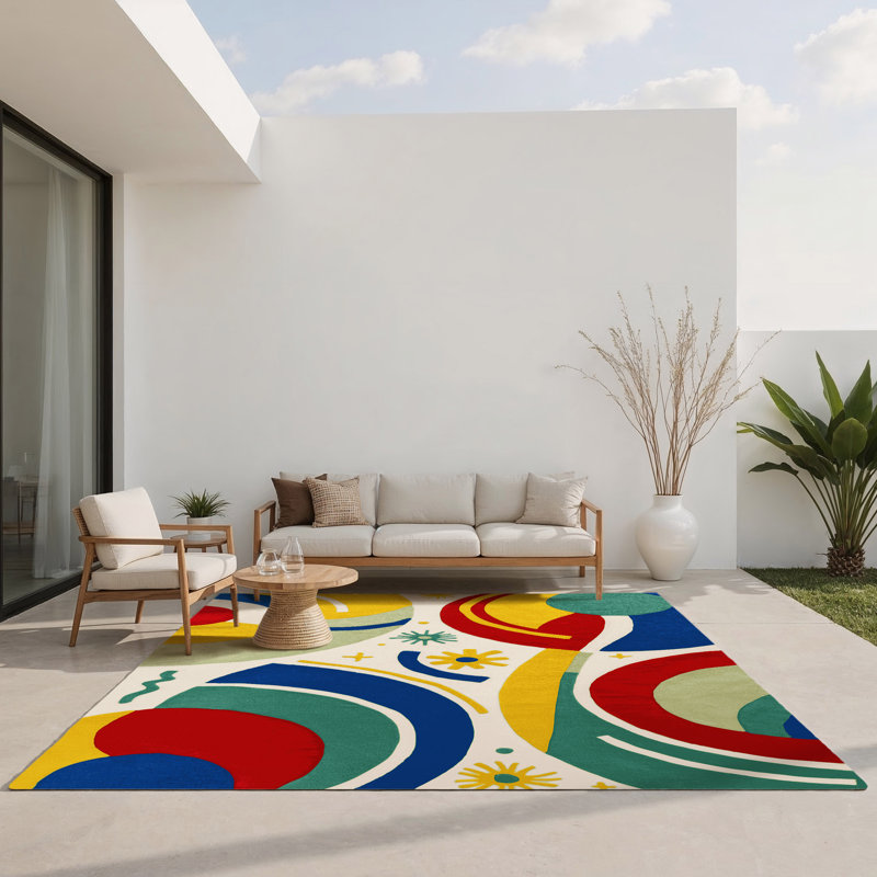 Tapis intérieur et extérieur Wavy Gleam, Rectangle 4pi x 6 pi