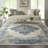 Burnie Oriental Blue/Ivory Area Rug-45897036