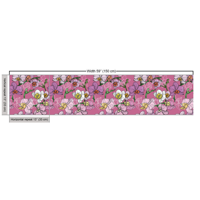 Pellegrino Colourful Romantic Flowers Fabric