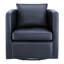 Fauteuil demi-tonneau pivotant en similicuir-1263490517