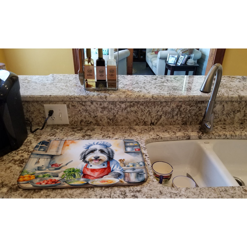 Tapis de vaisselle Beardy Collie The Chef