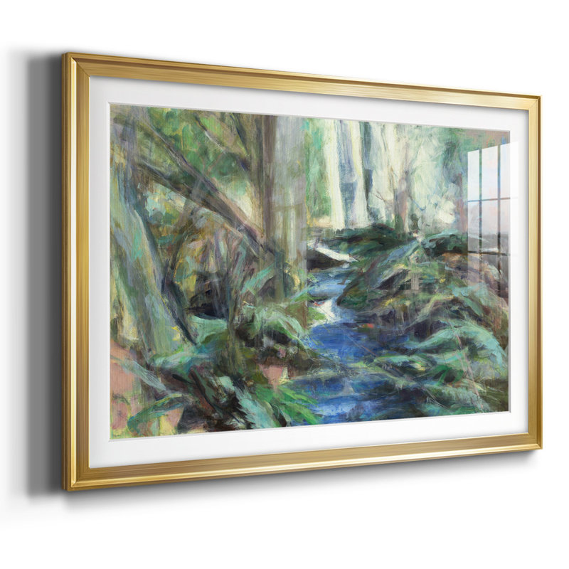 Ramble Blues, reproduction d'art encadrée, Or, H 27 po x l 39 po x P 1,5 po