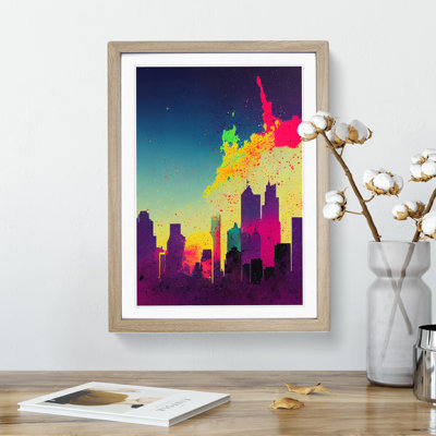 Dripping City Skyline No.5 Abstract - Single Picture Frame Print