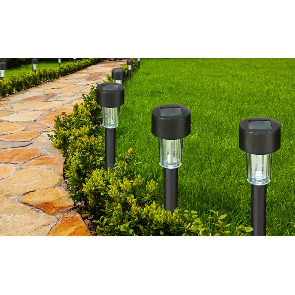 Eternal Black Low Voltage Solar Powered Integrated LED Pathway Light  Wayfair Canada