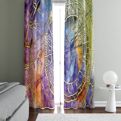 Rideaux semi-transparents abstraits Clock