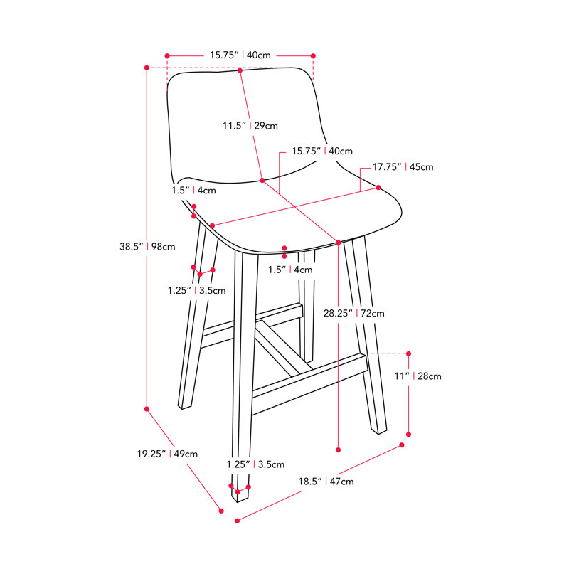 Tabouret de bar 28,25 po Kanesia, Bleu