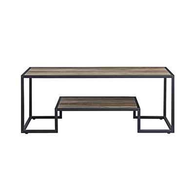 Table basse rectangulaire avec tablette