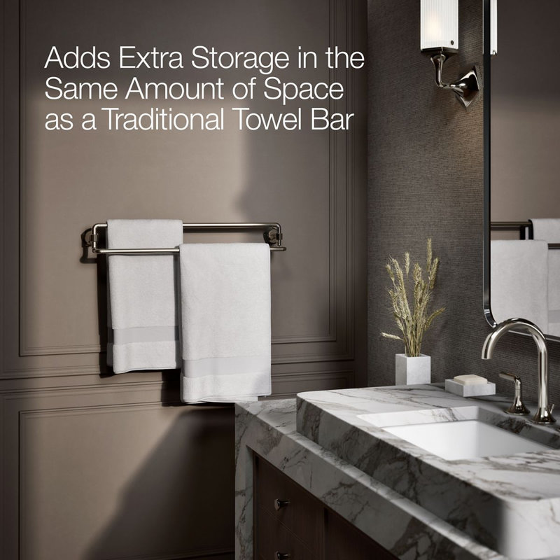 Occasion 24 In. Double Towel Bar, Polished Nickel