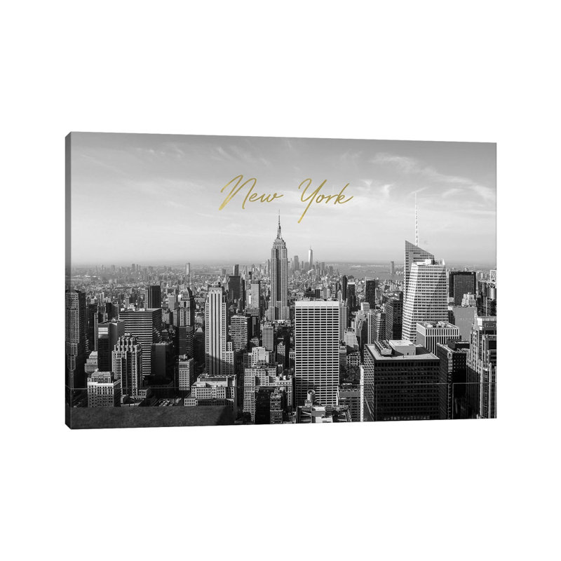 New York In Black And White - Print on Canvas, Wrapped Canvas, 45.72cm H x 66.04cm W x 1.91cm D