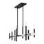 Lustre linéaire très grand en laiton satiné 8 lumières avec accents bronze-804421144-804421150