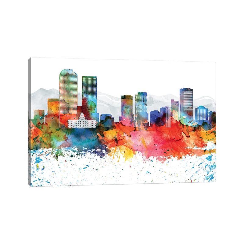 Horizon coloré de Denver, H 12 po x l 18 po x 1,5 po