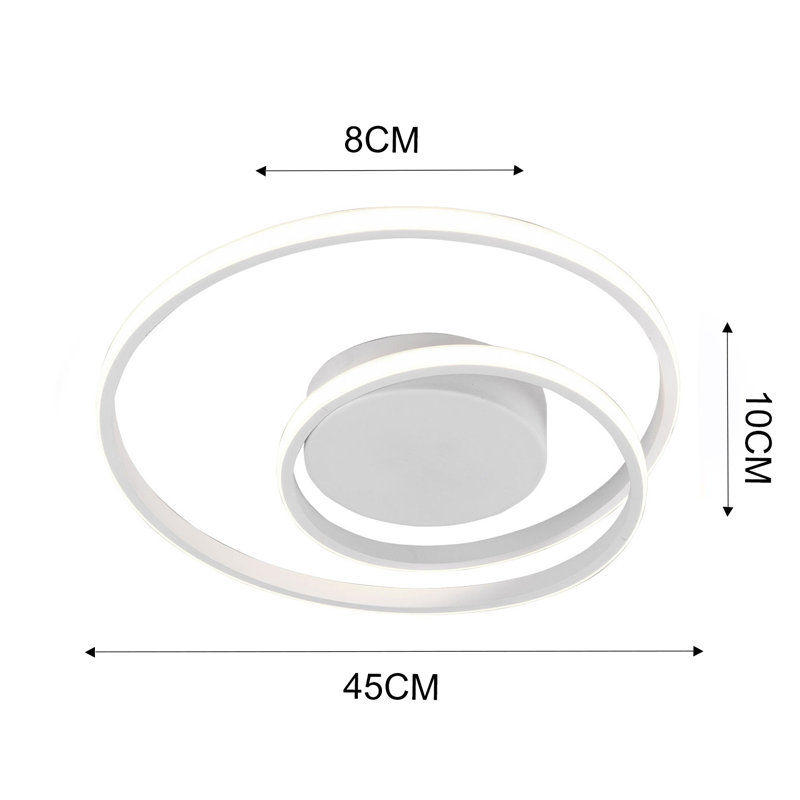 Chali LED Semi Flush Mount, White
