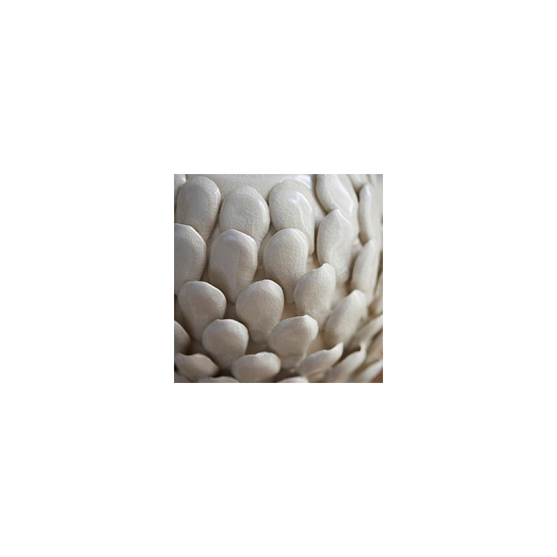 Layered Leaf Table Lamp, Pearl Grey