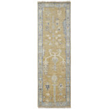 Carrington Wool Oriental Area Rug in Gold