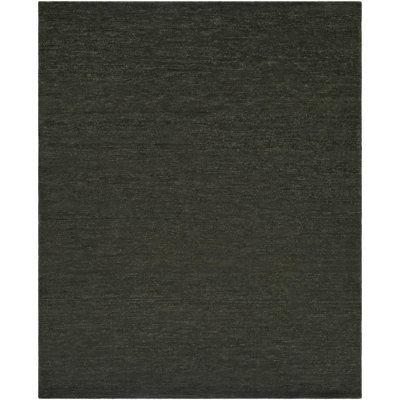 Astana Hand Knotted Wool Area Rug in Black