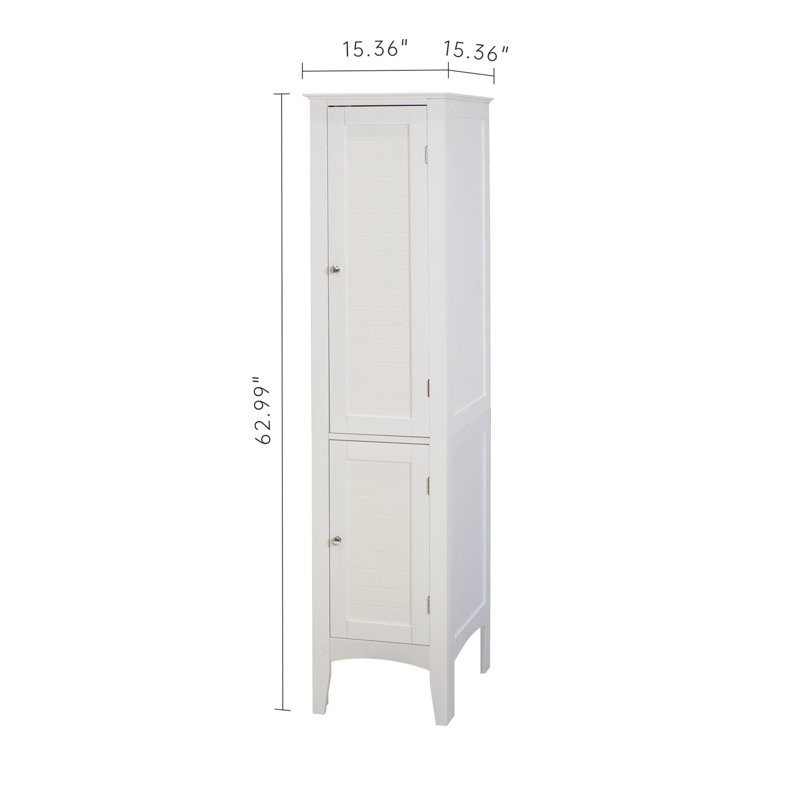 Armoire autoportante de 15,35 po de large Dayamin avec 2 portes à volets