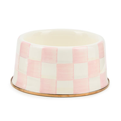 Rosy Check Mocha Check Cat Dish