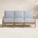 Haley Teak Outdoor Lattice Back Sofa