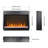 23 inch electric fireplace insert, ultra thin heater with crystal & realistic flame, remote control