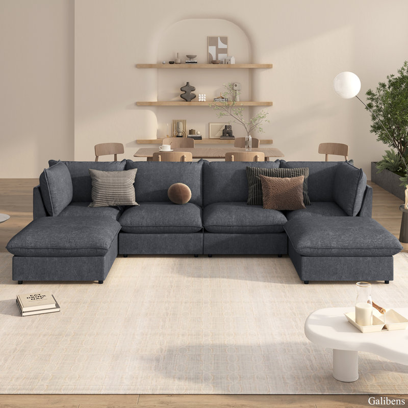 Canapé modulaire 6 pièces Gelt, Gris