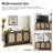 Castyn 56" W Rattan Door Sideboard with Adjustable Shelves-1543604765