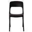 Modern Plastic Outdoor Dining Chair with Open Curved Back, Set of 4-2141786929