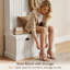 Arbre d'entrée avec banc et rangement pour chaussures Farmhouse, blanc, l 32,7 po x H 76,8 po