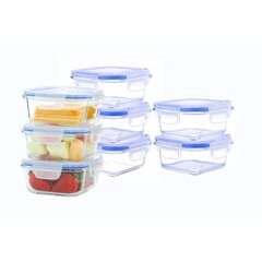 INEVIFIT Meal Prep 3 Compartment BPA Free, Premium Food Storage Containers, Durable & Reusable, 36 oz. Stackable 7 Pack, Microwaveable & Dishwasher