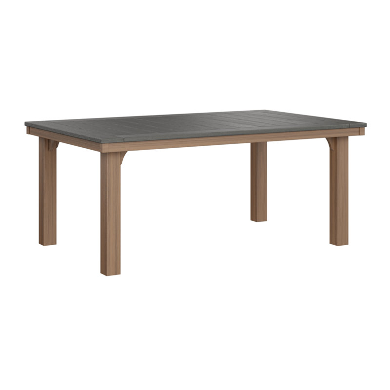 Table de salle à manger rectangulaire Berlin Gardens Homestead, Acajou antique, Gris côtier