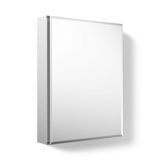 Recessed or Surface Mount Frameless Aluminum Medicine Cabinet Adjustable Shelves