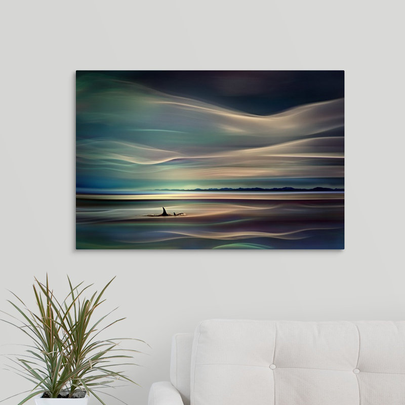 « orcas », impression sur toile, H 20 po x l 30 po x P 1,5 po