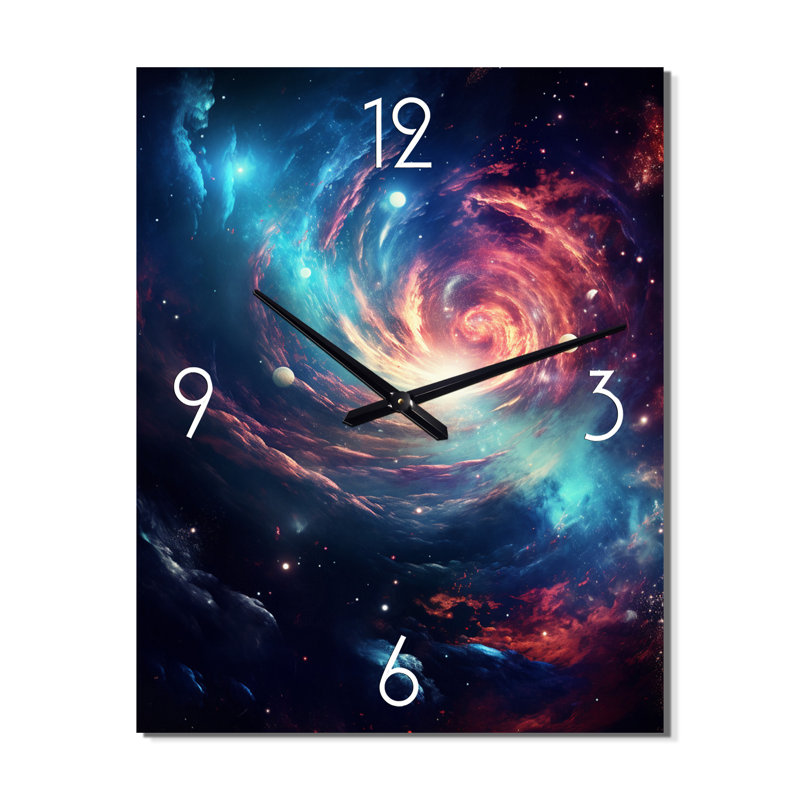 Horloge murale Vibrant Space Galaxy, Moyen