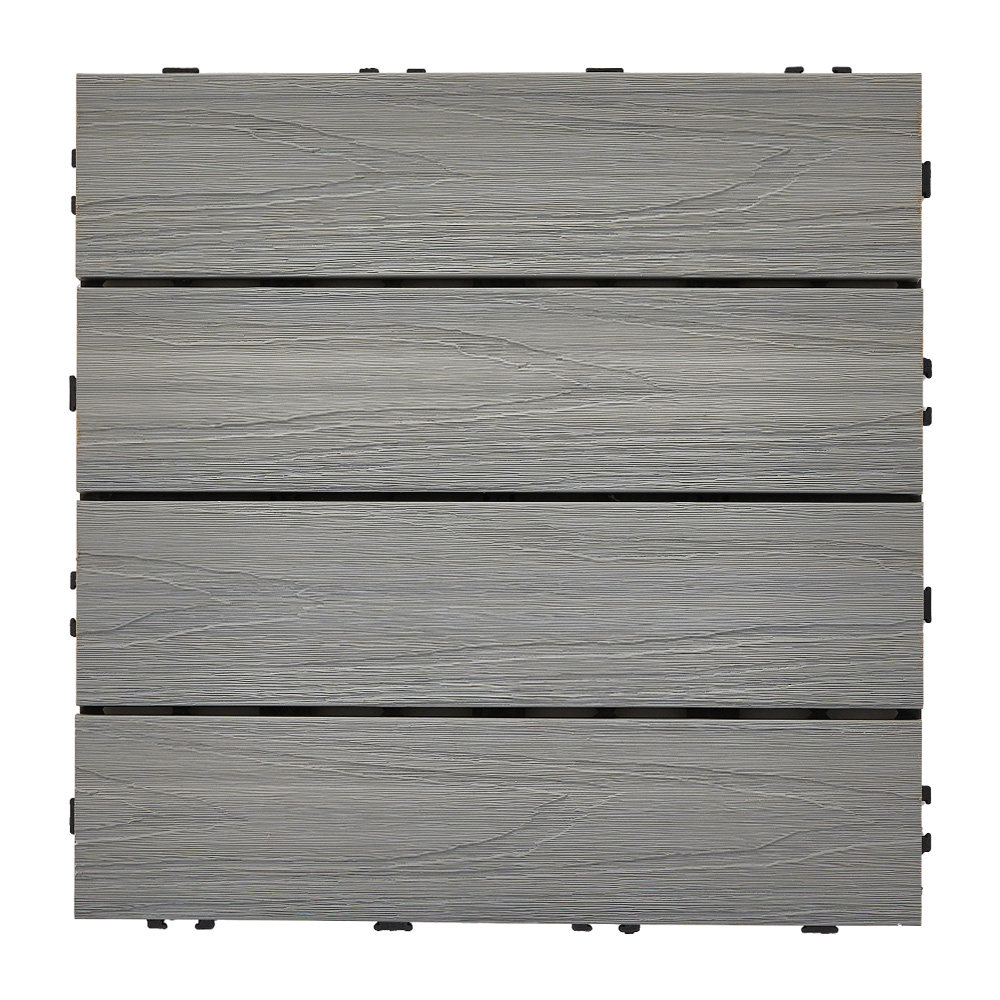 30cm L x 30cm W Plastic Interlocking Deck Deck Tile Kit