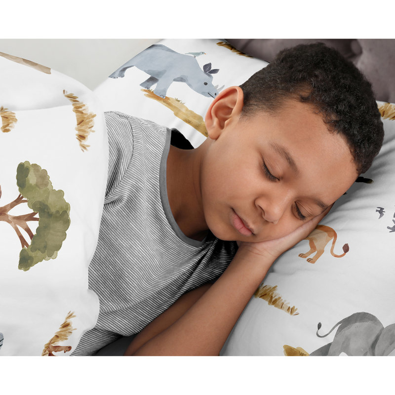Ensemble d'édredon simple Jungle Animals par Sweet Jojo Designs
