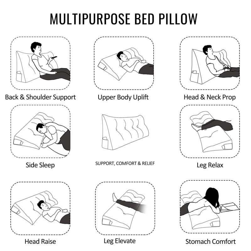 Asseyez-vous sur le dos, confort, peluche, tête de lit, coussin de lecture, coussin de soutien du dossier, dossier, compression