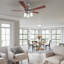 Ventilateur de plafond givré 4,75 pouces, collection Aubrey, blanc