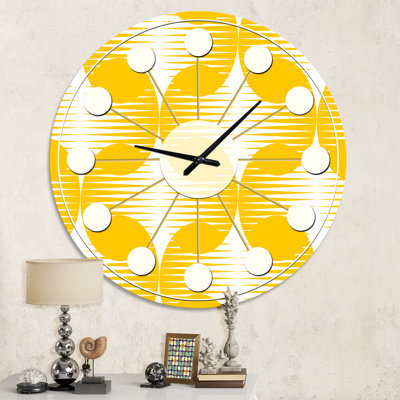 Horloge murale abstraite à motif géométrique rétro IV - Mid-Century