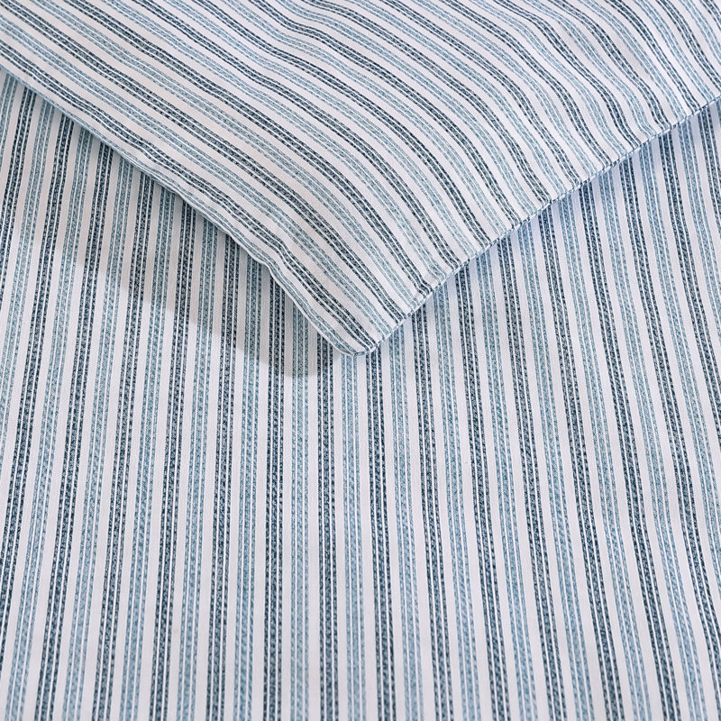 Ensemble de housse de couette en coton percale Eddie Bauer, Housse de couette pour grand lit et 2 taies décor