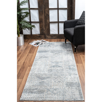 2 Ft. 7 In. Blue Area Rug For A Cozy Bedroom With Backing