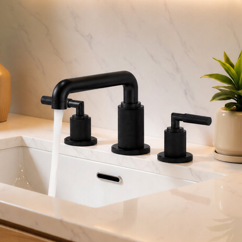 Widespread 2-Handle Bathroom Faucet, Matte Black