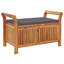 Banc de rangement de jardin gris foncé et brun