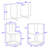 Malinda 7Pcs Dining Table Set for 6, with Faux Marble Table and 6 Geometric Chairs-877163379-877163378