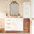 Wall Mounted Floating Cabinet, 12Inch Side Cabinet With Drawers, Multifunctional Storage For Bathroom, White Modern Iron L - Shape Handles, Customization Space Saving-87511934