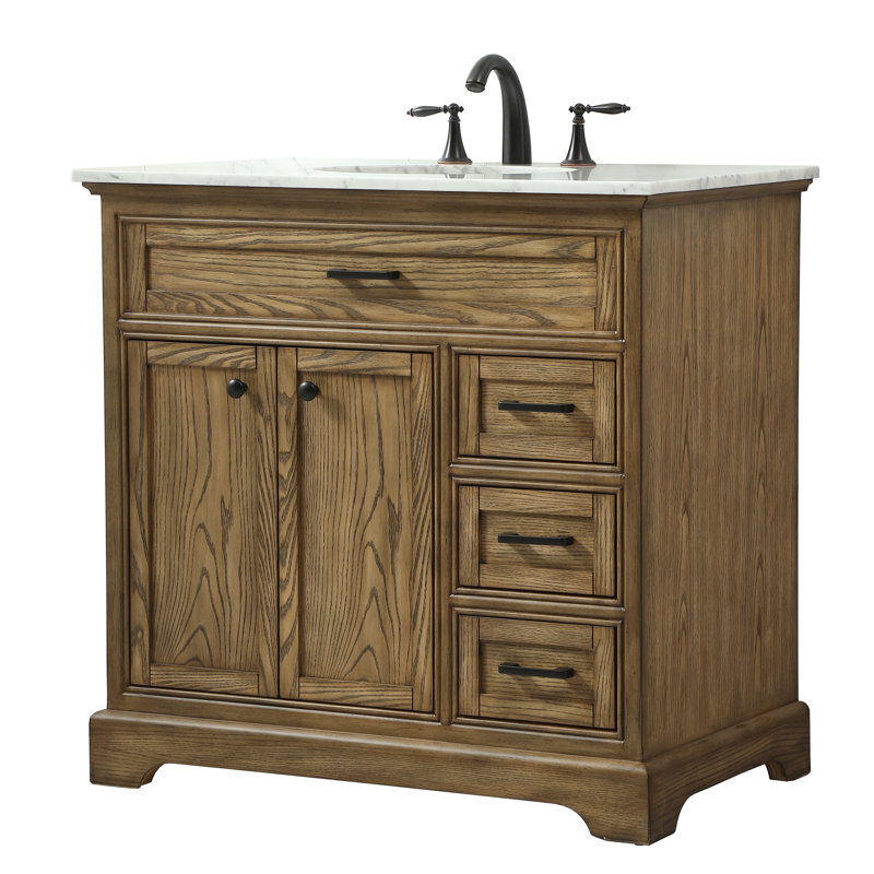 Ensemble de meuble-lavabo simple 36 po Hermes, Bois flottant
