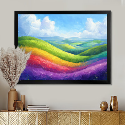 Rainbow Over The Lush Hills - Rainbow Wall Art Decor