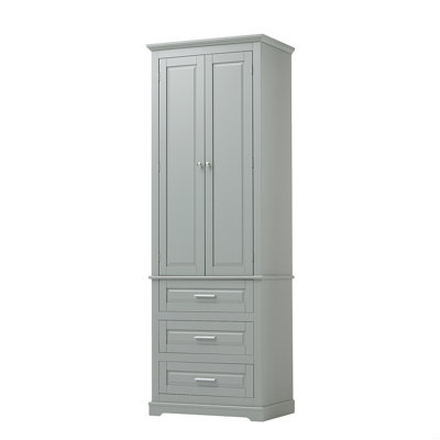 Tall Storage Cabinet With Three Drawers