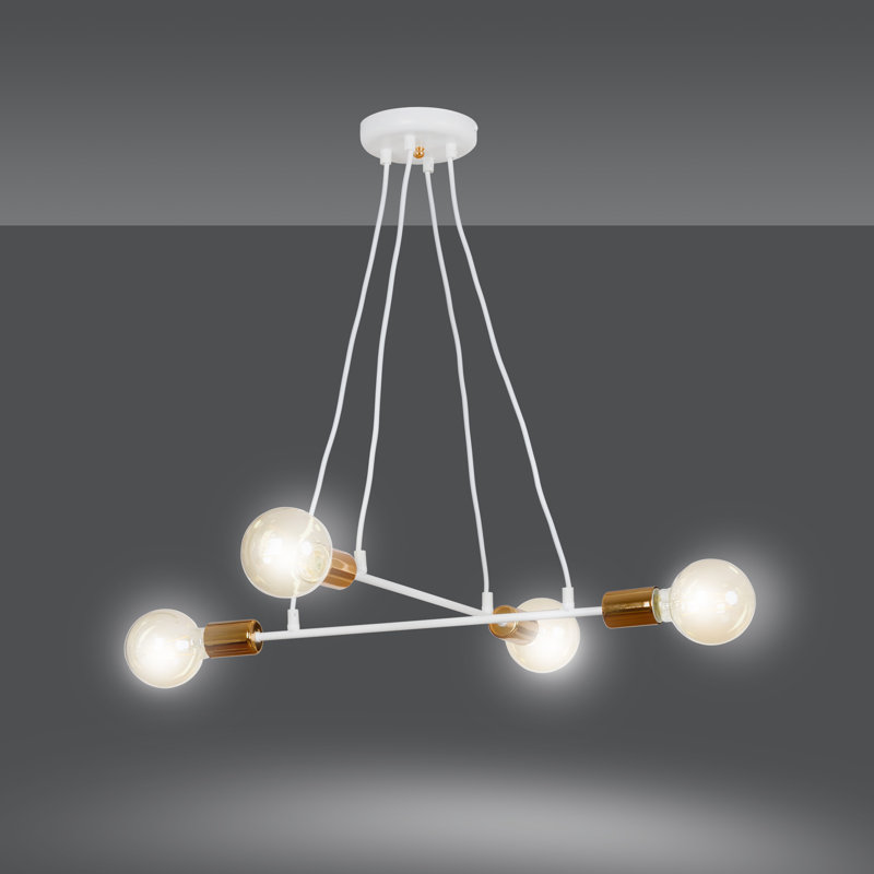 Mullen 4 - Light Cluster Pendant, White