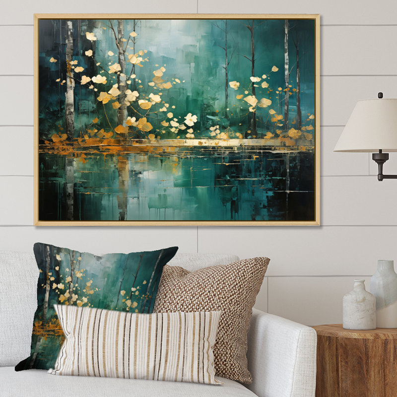 Toile Bold Forest Emerald II - impressions sur toile forêt, Cadre naturel flottant, H 12 po x l 20 po x P 1 po