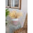 Round Terracotta Vase with Distressed White Tan Finish
